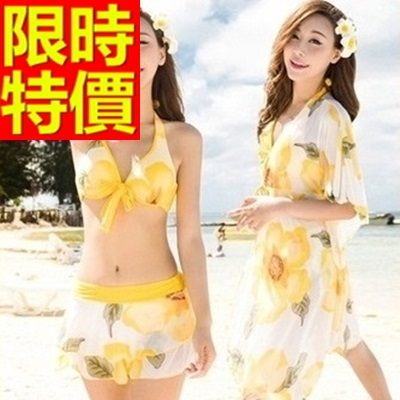 泳衣(四件式)-比基尼音樂祭衝浪溫泉必備可愛創意|泳裝-2色54g85【時尚巴黎】
