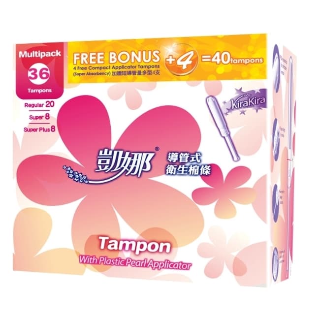 凱娜導管式衛生棉條綜合型40入