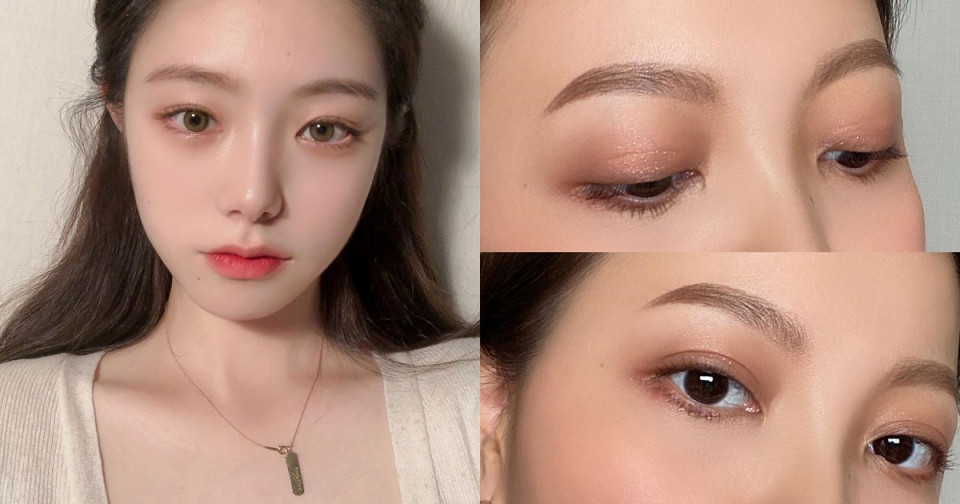 快速3分鐘韓系眼妝 STEP 1：霧米棕色打底