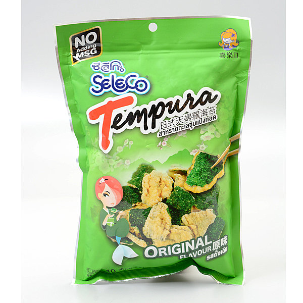 ☆獨特的脆度口感n☆配合天婦羅海苔塗層的特殊技術n☆嚴格的流程精選海藻 n☆獨特烘焙技術及調料