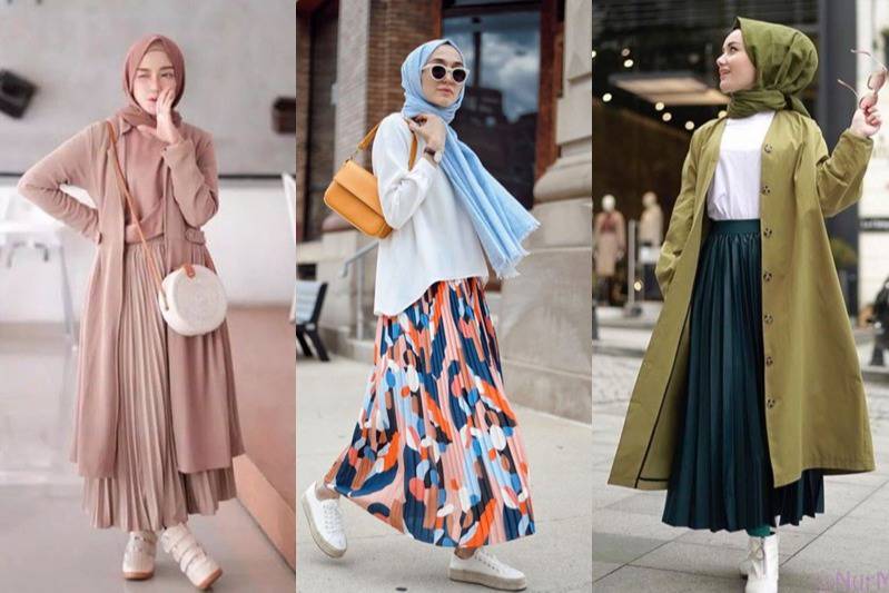 Tips Mix And Match Rok Plisket Dan Hijab Yang Bikin Cantik Tapi Sopan Womantalk Com Line Today