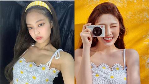 5 Potret memesona Jennie Blackpink dan Joy Red Velvet kembaran outfit