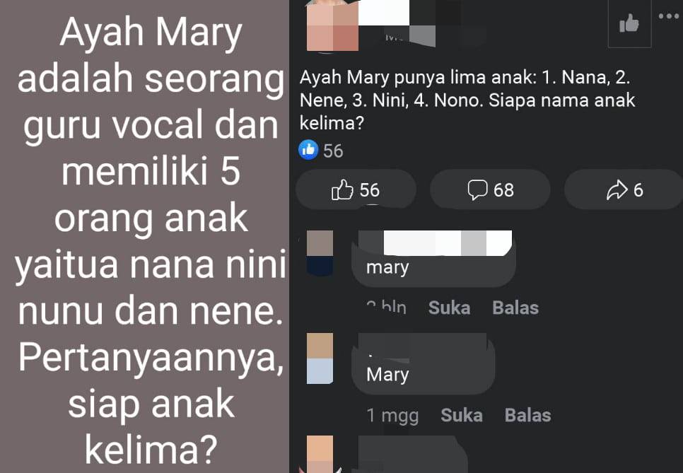 Daripada Gabut Nih Jawaban Teka Teki Ayah Mary Guru Vocal Cianjurtoday Com Line Today