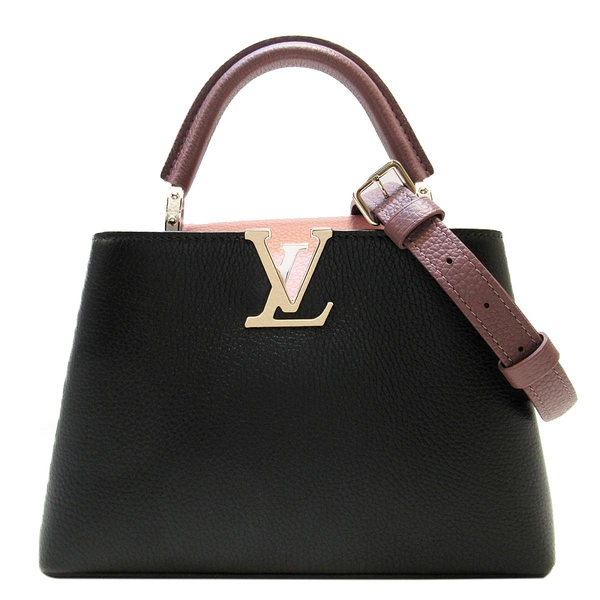 LOUIS VUITTON LV 路易威登 黑色牛皮手提肩背包 Capucines BB M90334 【BRAND OFF】