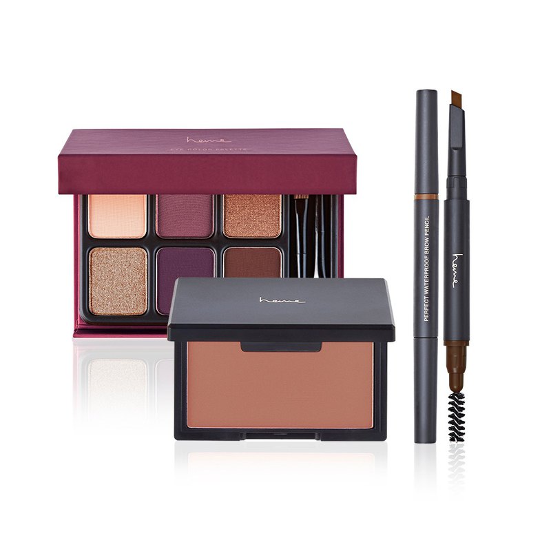 六色眼影純色腮紅持色眉筆組內容物 六色眼影盤+純色腮紅+防水持色眉筆+隨機贈品 原價799元 特價665