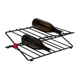 ◎L'ATELIER DU VIN經百年歷史發展，是品酒用品最齊全的品牌。|◎可放置8瓶酒。|◎種類:收納架/層架類型:層架/收納架/層架衣櫥主材質:金屬層數:二層顏色:黑色系尺寸:43.5x29x1