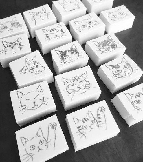 消しゴムはんこの風合いが実におしゃれな 猫はんこ ねこのきもちnews