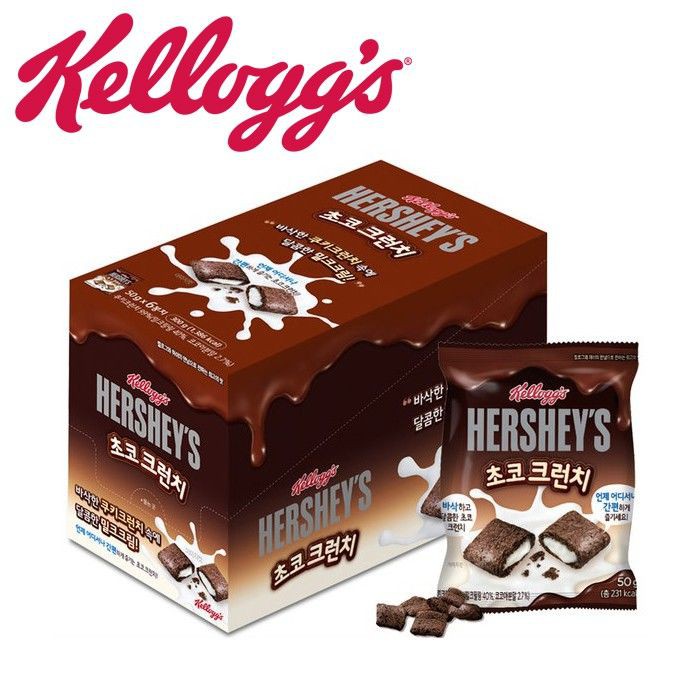 家樂氏 Hershey's 巧克力脆皮牛奶夾心 (50gx6入/盒) 蝦皮24h 現貨