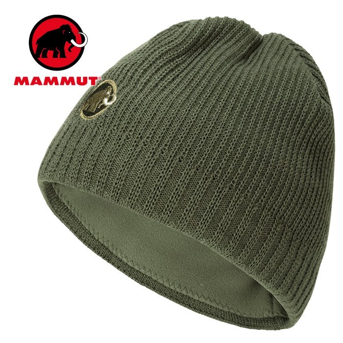 【Mammut 長毛象 瑞士】Sublime 保暖帽 針織帽 毛帽 綠鬣蜥 (01542-4584)