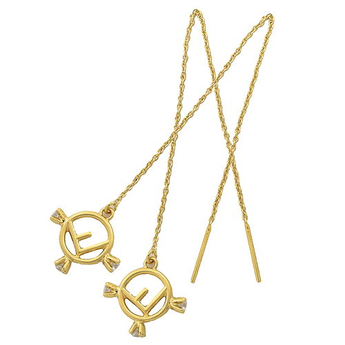 ★專櫃商品 附購證影本★Fendi品牌，辨識度高★穿孔式耳環，請勿試戴!★數量有限，專櫃熱賣款