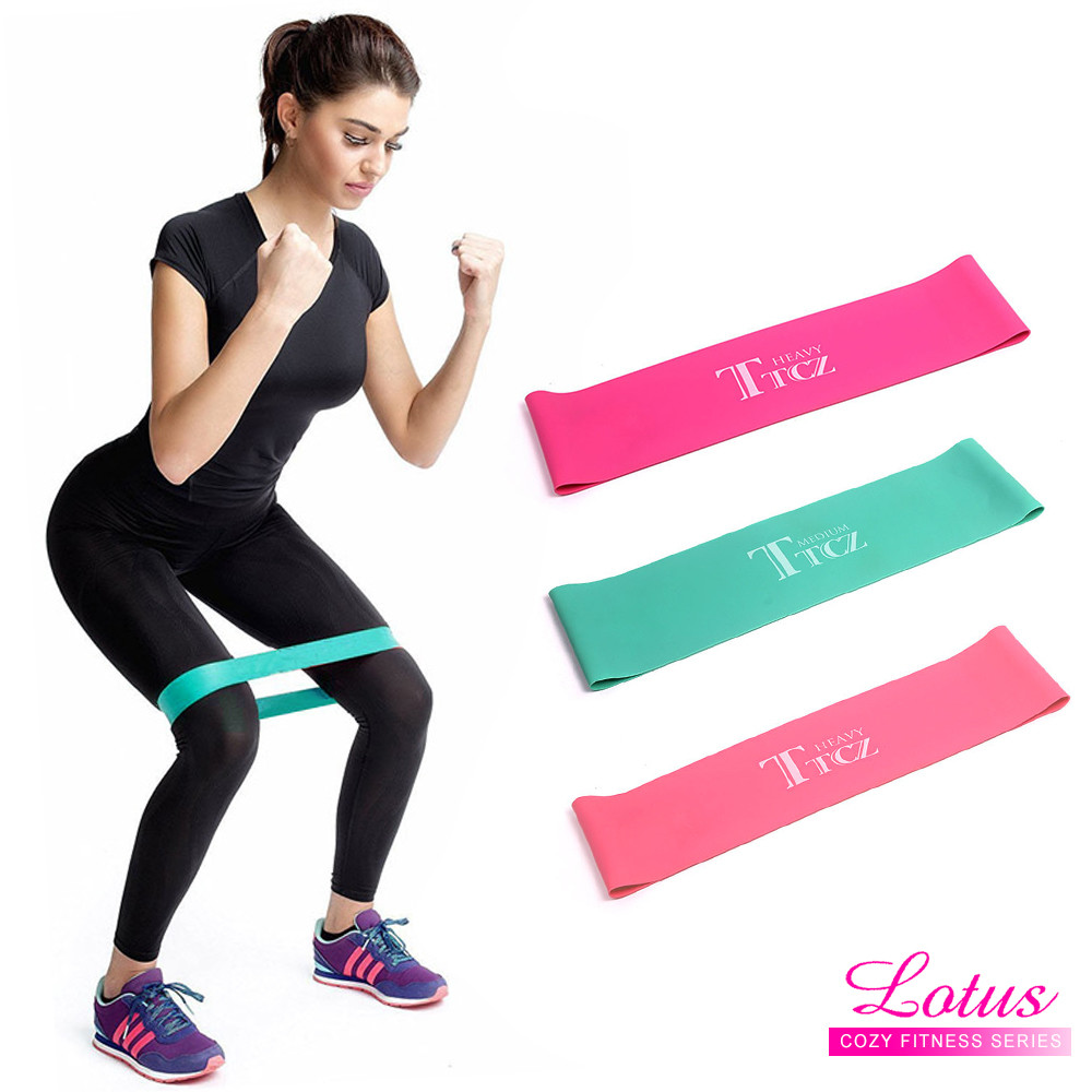 【LOTUS】環狀訓練延展彈力帶組合-三種拉力