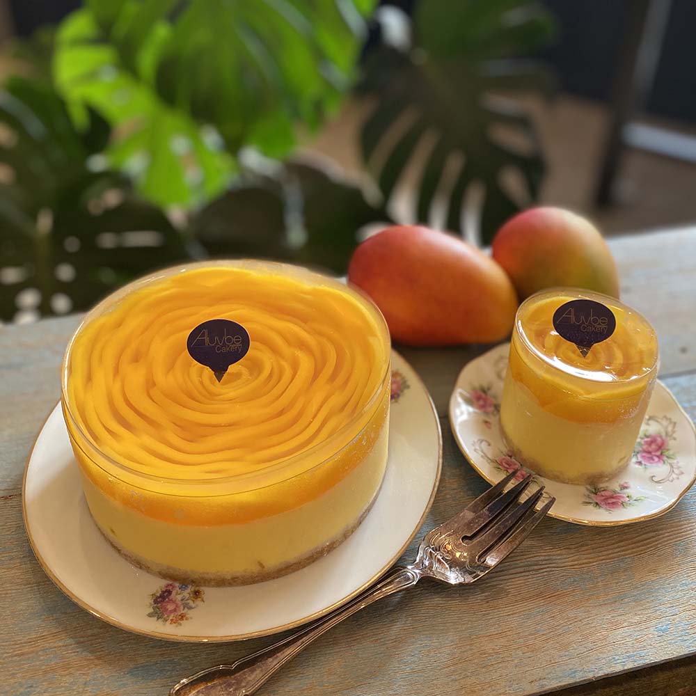 芒果玫瑰慕斯蛋糕微酸微甜夏季好滋味