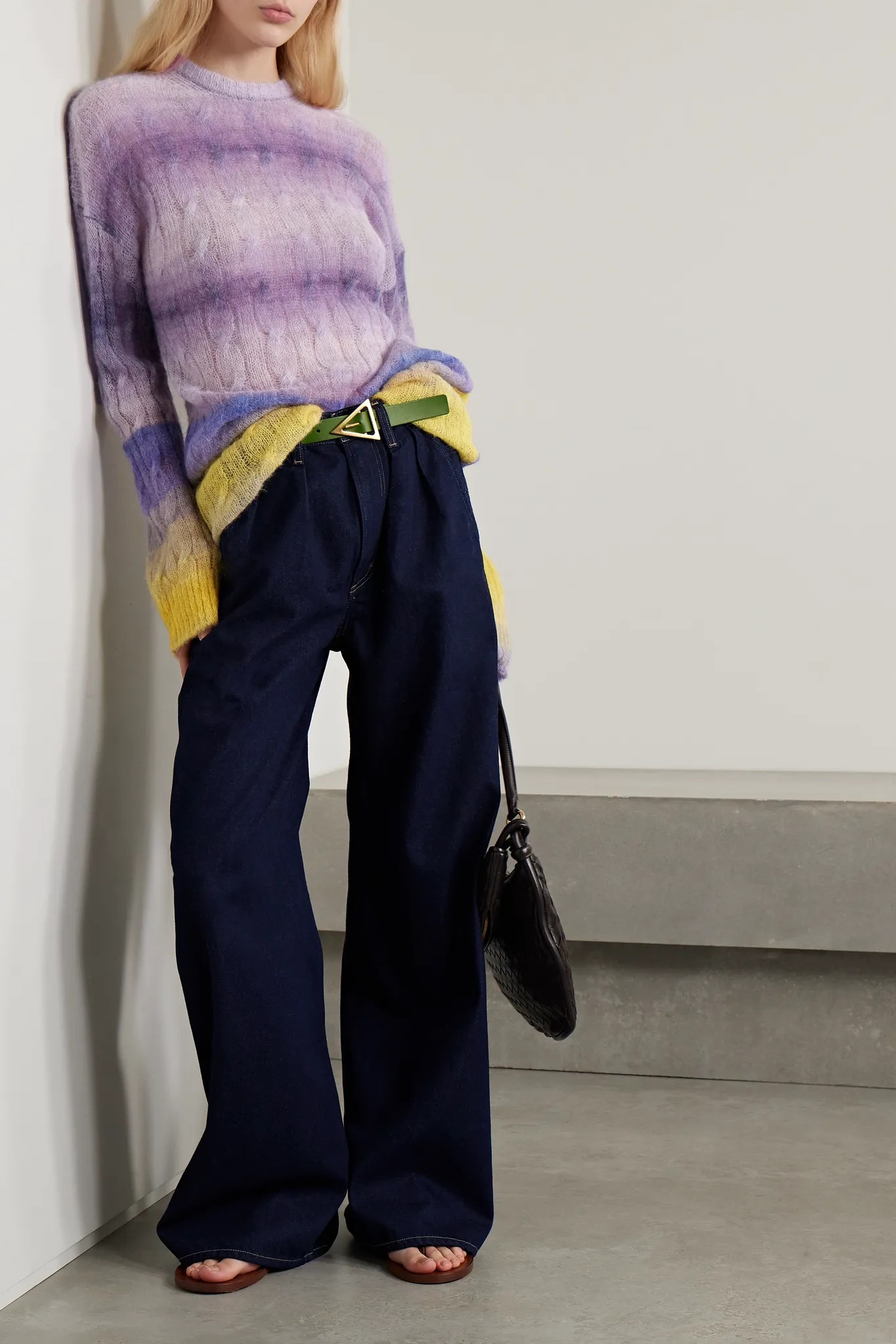 ETRO Dégradé cable-knit sweater