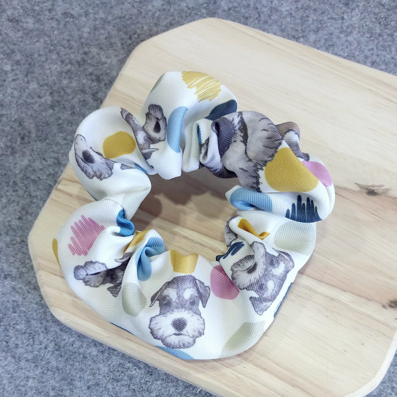 狗狗圖案髮圈，獨一無二，純手工車縫