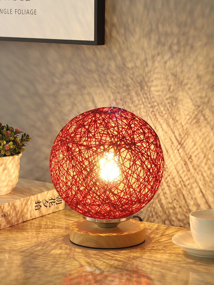 臥室燈 台燈 檯燈 床頭燈 創意紅色結婚陪嫁長明臺燈一對 簡約臥室床頭小夜燈 喜慶婚慶婚禮
