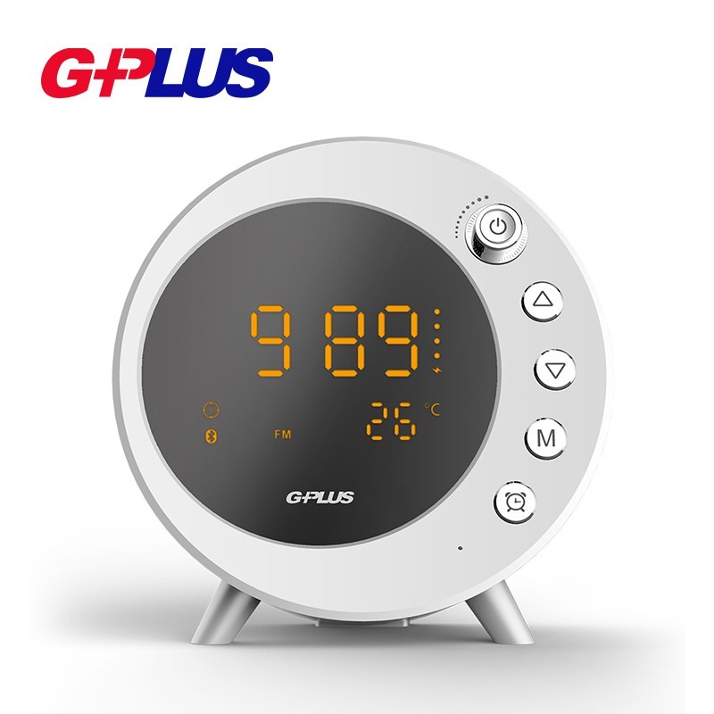 fm radio 享受音樂之餘也能有不同的選擇 氣溫即時顯示冷暖隨時知 記憶卡擴充輕鬆存放最愛的音樂 鏡面顯示銀幕/時間顯示/鬧鐘 內建1500mah鋰電池 產品內容主機*1 /說明書*1 /電源線*