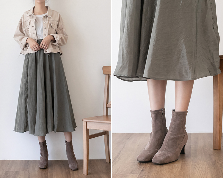 奶茶色 奶茶靴 奶茶色鞋子穿搭 奶茶短靴 襪靴穿搭 麂皮靴 麂皮靴穿搭