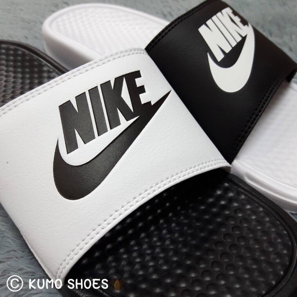 Kumo shoes NIKE 陰陽 拖鞋 黑 白 涼鞋 拖鞋 男女鞋 818736-011