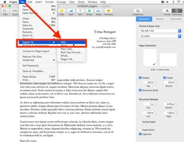 It24Hrs | แปลงไฟล์ Pages เป็น Pdf บน Mac ทำยังไง