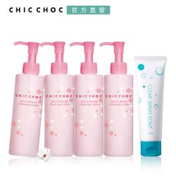 CHIC CHOC 櫻花水潤潔顏液 200ml (4入團購組)(型)