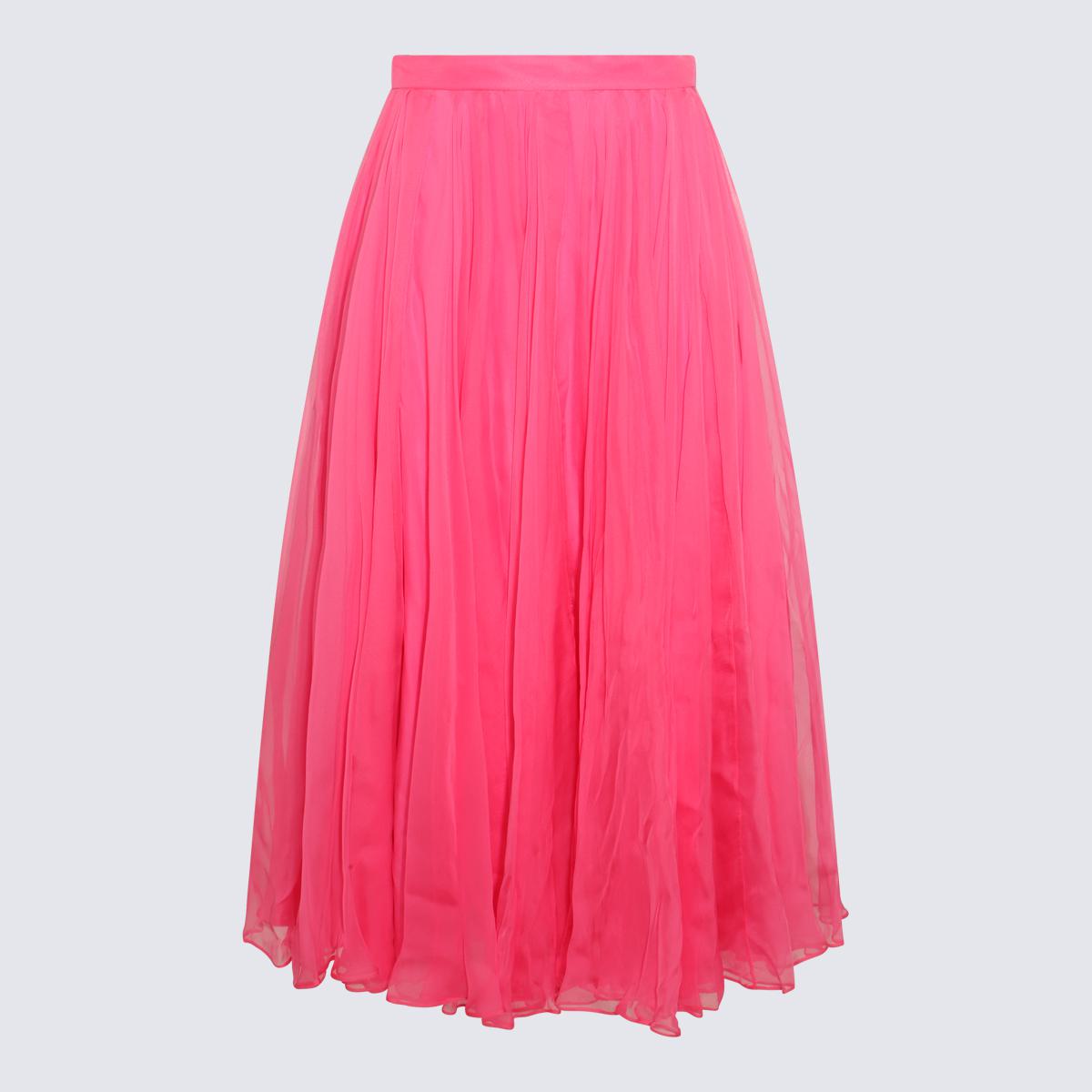 ALEXANDER MCQUEEN PINK SILK SKIRT