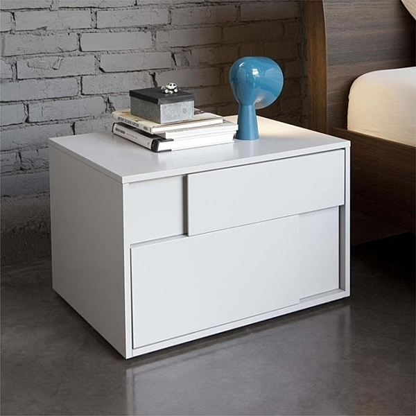 床頭櫃 簡約現代臥室創意床頭櫃白色鋼琴烤漆床邊櫃北歐儲物櫃個性收納櫃