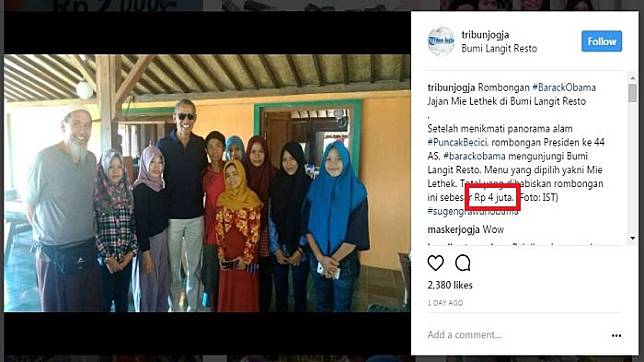 Kegokilan Liburan Obama dan Keluarga di Jogja, Dipandu Mantan Tukang Sapu dan Didatangi 'Batman'