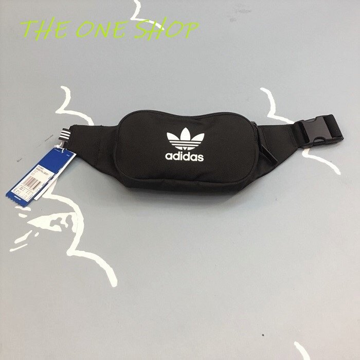 Adidas 愛迪達 三葉草 腰包 側背包 斜背包 隨身包 肩背包 包包 小腰包 黑色 黑白 小型 DV2400