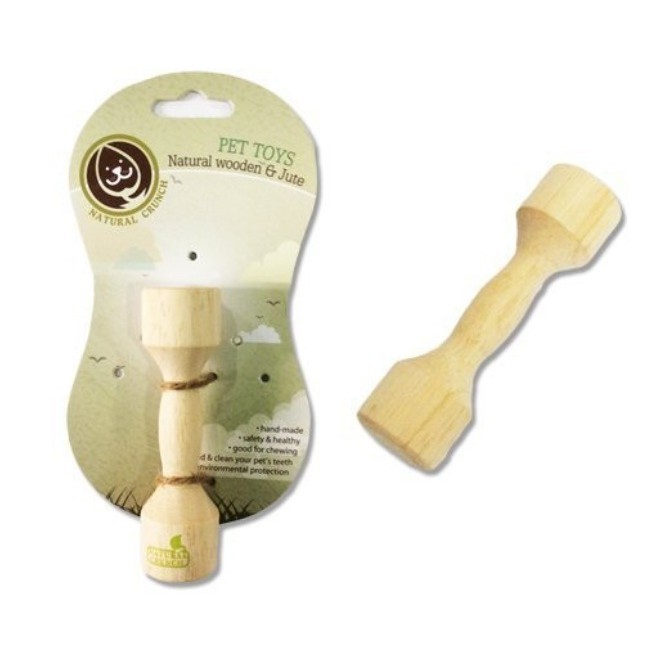 ●商品描述●■ 無毒合成耐咬材質，不會裂開刮傷寵物牙齦。■ 木頭香味吸引並保持寵物玩耍樂趣。■ 結合繩子的設計更多一分樂趣。■ 可供咬嚼，無論在室內或戶外，都可陪伴寵物玩。【款式】啞鈴》LWT-080