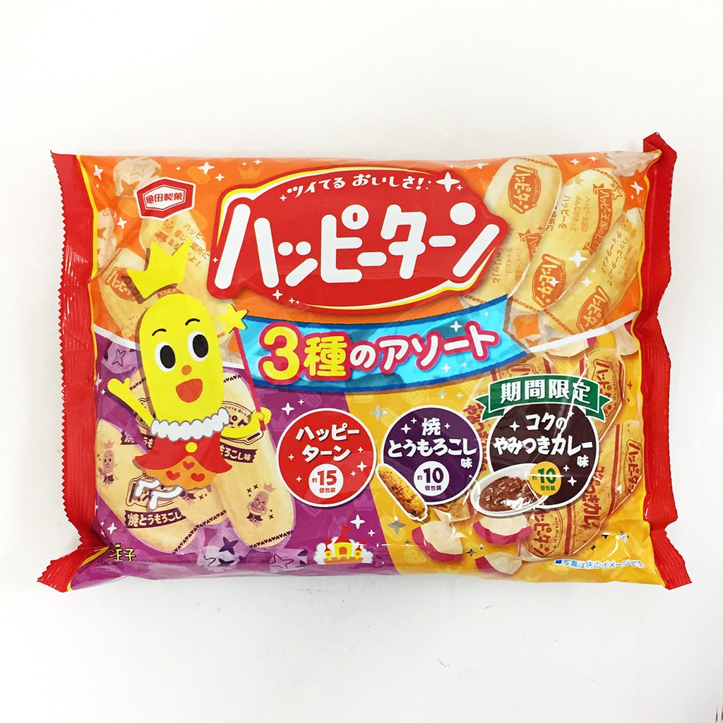 龜田製菓 快樂王子3味米果-原味＆烤玉米味＆咖哩味
