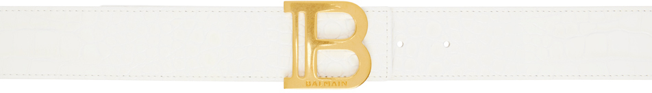 Balmain 白色 B-Belt 腰带