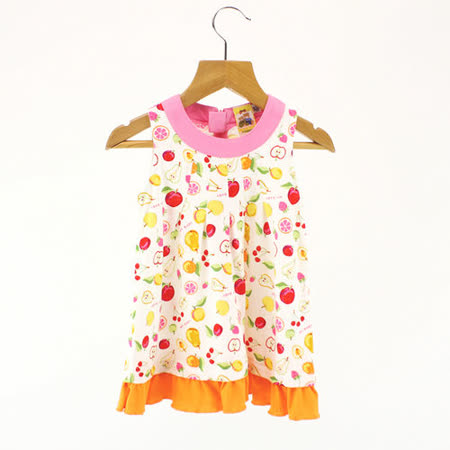 ◆100%純棉台灣製造好放心 ◆水果百匯系列水果圖樣無袖洋裝 ◆純棉材質穿著舒適又透氣 ◆專屬小女孩的甜美可愛