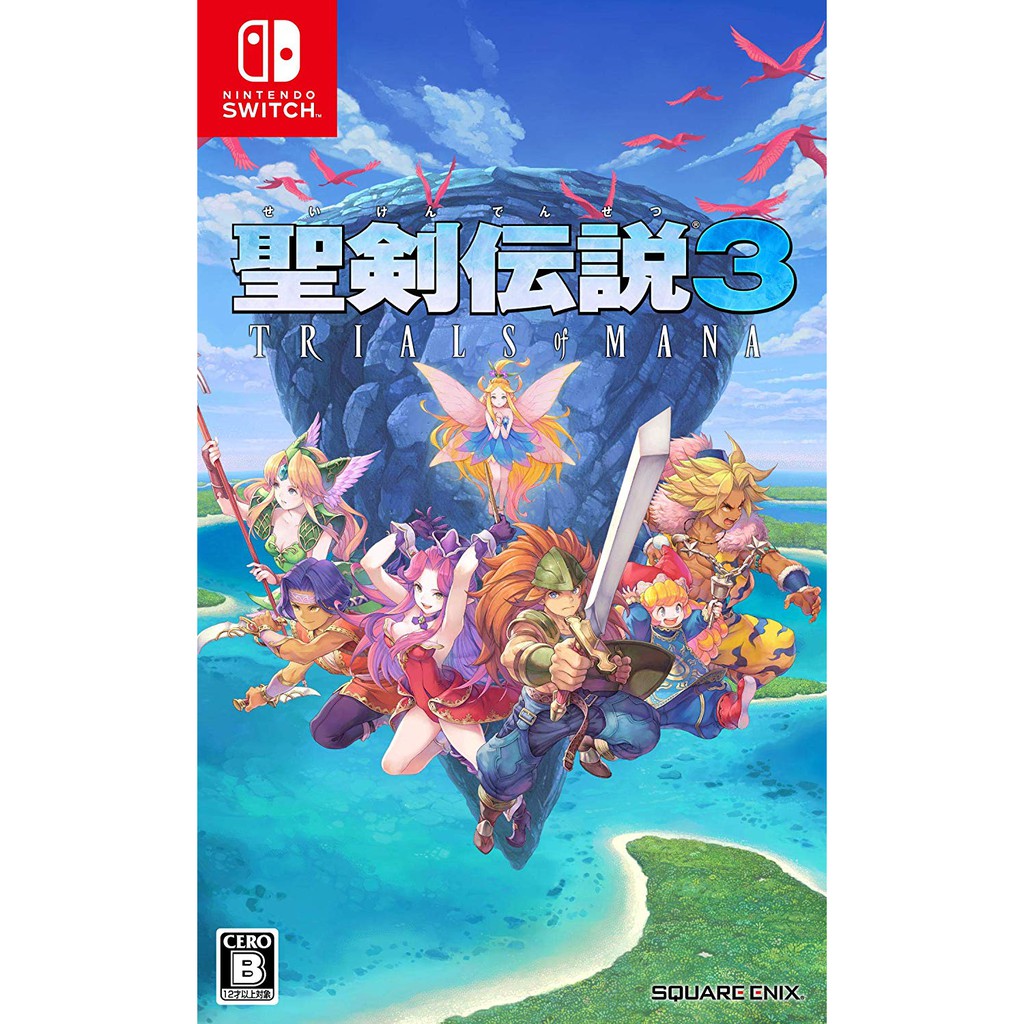 PS.圖片僅供參考,商品以實物為准!任天堂 任天堂 Switch NS 聖劍傳說 3 TRIALS of MANA 中文 重製版 預購2020/4/24平台：NS版本：重製版 遊戲名稱：聖劍傳說 3 