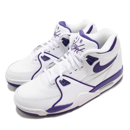 品牌: NIKE型號: CN0050-101品名: Air Flight 89特點: 經典款 復古 簡約 球鞋 穿搭 白 紫