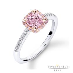 ◎主石： GIA50分 夢幻粉紅彩鑽|◎配鑽：共約0.15克拉|◎材質：18K金台商品名稱:亞帝芬奇GIA50分粉紅鑽鑽石戒指丹寇18K金台品牌:亞帝芬奇種類:粉紅鑽款式:女戒證書:GIA證書主鑽形狀