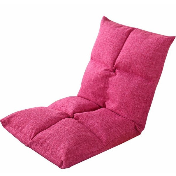 沙發上、 飄窗,宿舍。等等隨意擺放，隨時隨地有依靠！！！椅子面料：透氣棉麻 （非普通毛絨，毛絨夏天用會熱，棉麻則四季適合）放平尺寸：110*50*14CM左右，收起來折疊尺寸約是：50*50*20CM