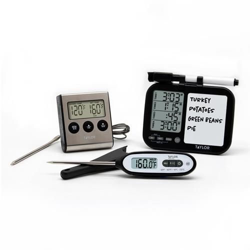 TAYLOR Thermometer & Timer 廚房溫度計及計時器【三件組】