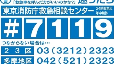 日本的救急求助熱線︰#7119