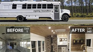 這台由校車改造而成的「家」，美到讓人反問為什麼會有駕駛座