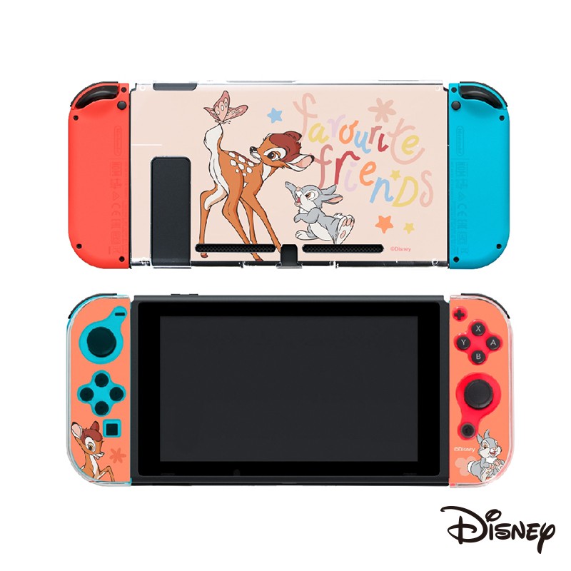 迪士尼 文具旗艦店｜瑪麗貓 小飛象 小鹿斑比 switch case 保護殼 任天堂 遊戲機 保護套 KW025