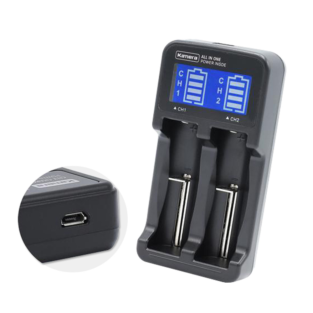 ★電量顯示，可單顆充電 ◆ 適用18650/RCR123/AA/AAA鎳氫3號&4號…等 ◆ LCD高清顯示屏 ◆ 獨立控制(單顆充) ◆ 智能識別電池 ◆ 快速充電，過溫保護 Kamera LCD-