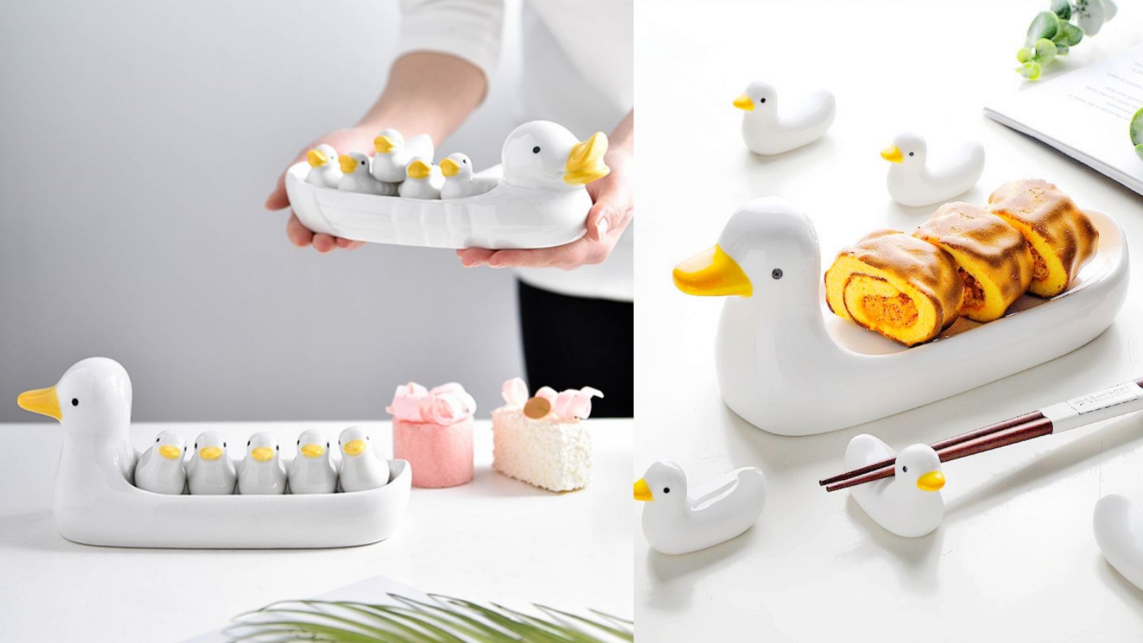 陶瓷餐具鴨子筷子架