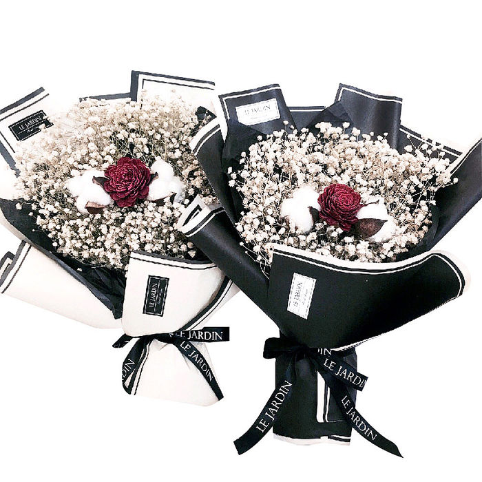 【LJ.Flower 詩意花園】Jo Malone玫瑰滿天星香水乾燥花束(大) - 預購7日經典黑