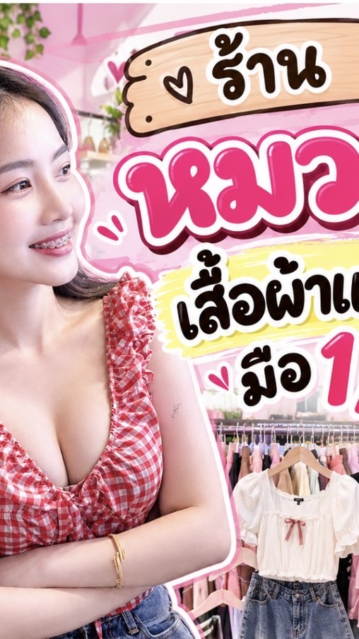 หมวยลี่  เสื้อผ้ามือ1/2 ขายส่ง ปลีก