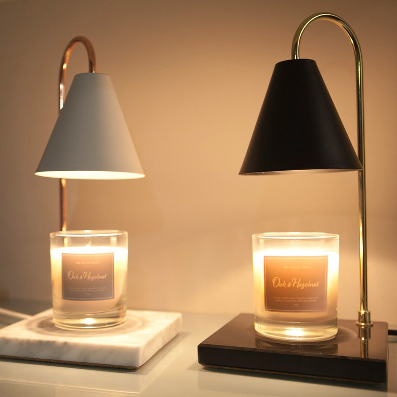 頌恩大理石香氛蠟燭暖台組(燈+蠟燭) 情人禮物推薦(預購)