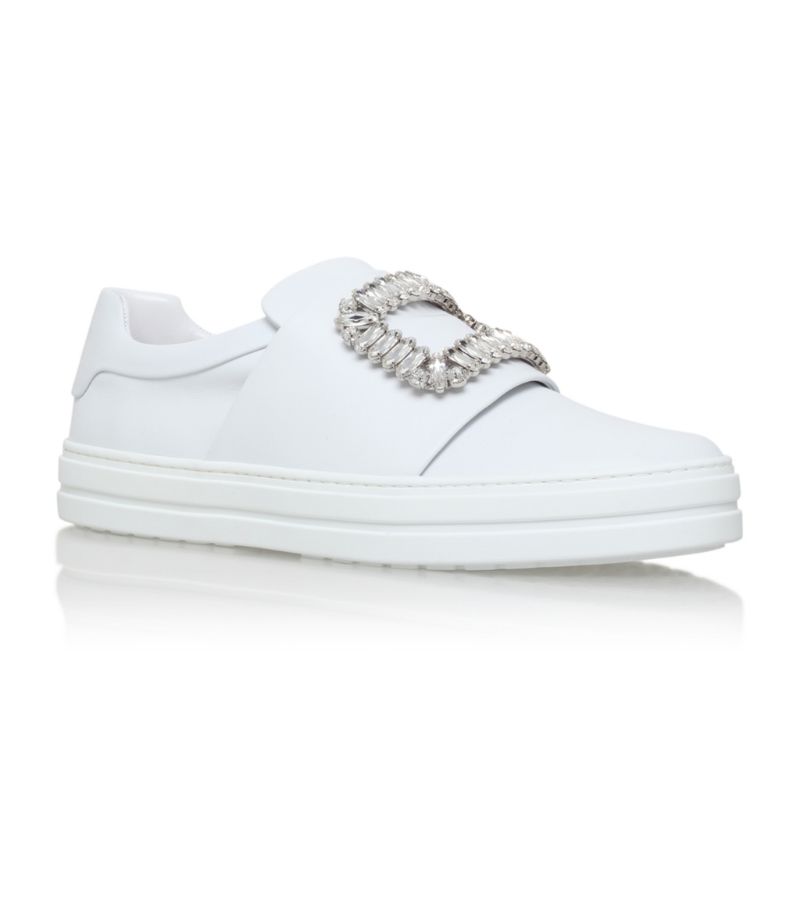 Roger Vivier Sneaky Viv Embellished Leather Sneakers