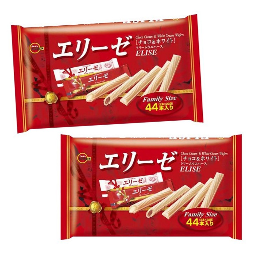 日本 BOURBON 北日本 愛麗絲雙色巧克力餅乾棒 158.4g 餅乾 威化餅