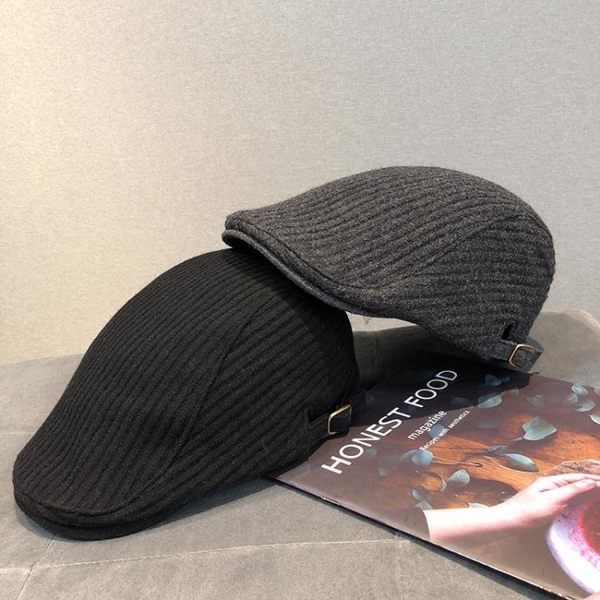 韓版復古男女士秋冬鴨舌帽子潮英倫休閒百搭畫家前進帽保暖貝雷帽