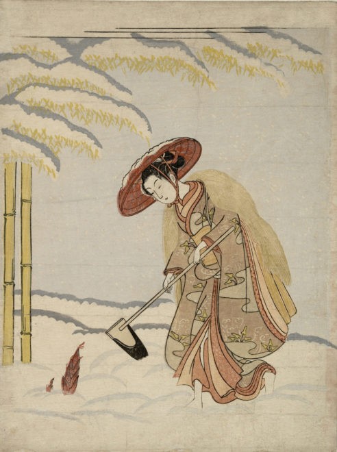 雪中で筍堀り？しかも裸足で？この浮世絵に隠された親子の愛情