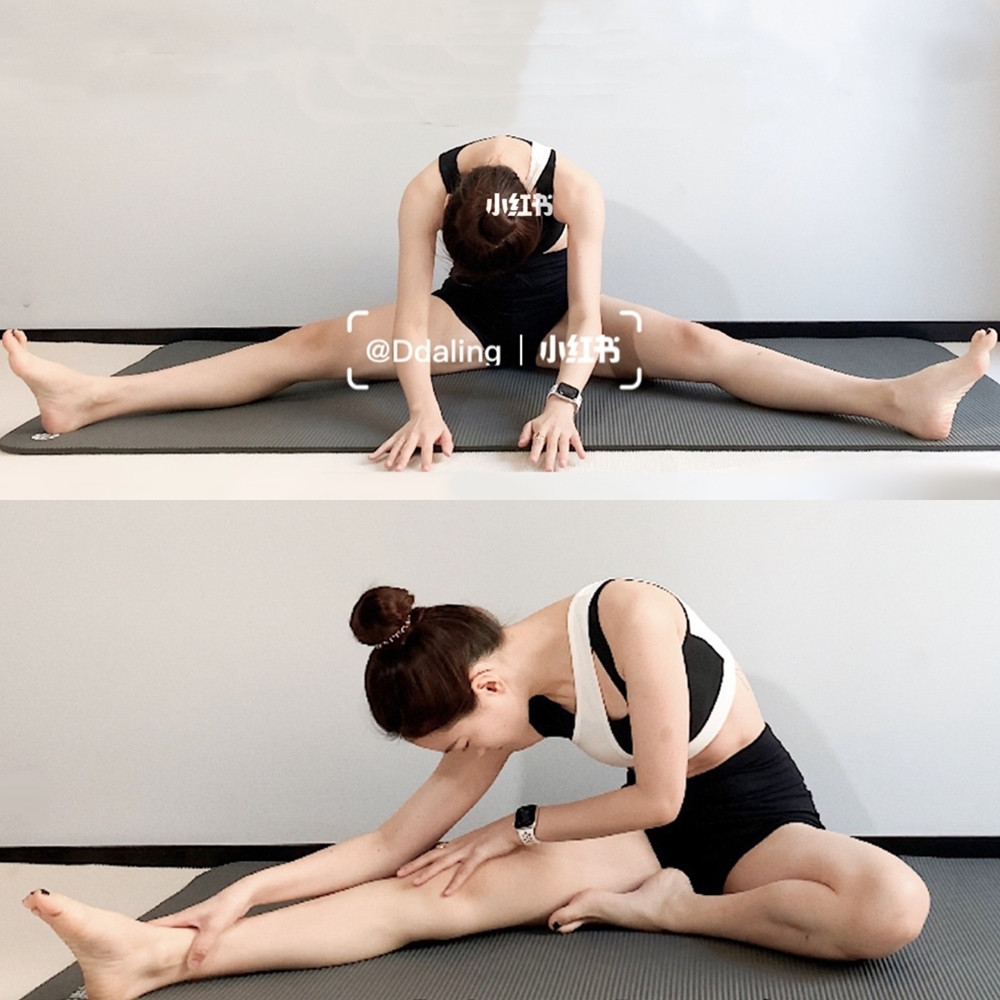 拉伸瘦腿動作1：拉伸腿部後側